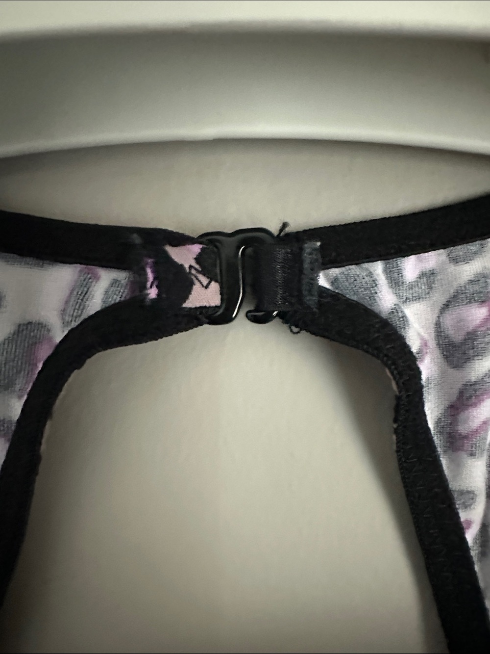 Victoria’s Secret Leopard Print Deep V Bodysuit - Purple and Pink - Picture 4 of 11